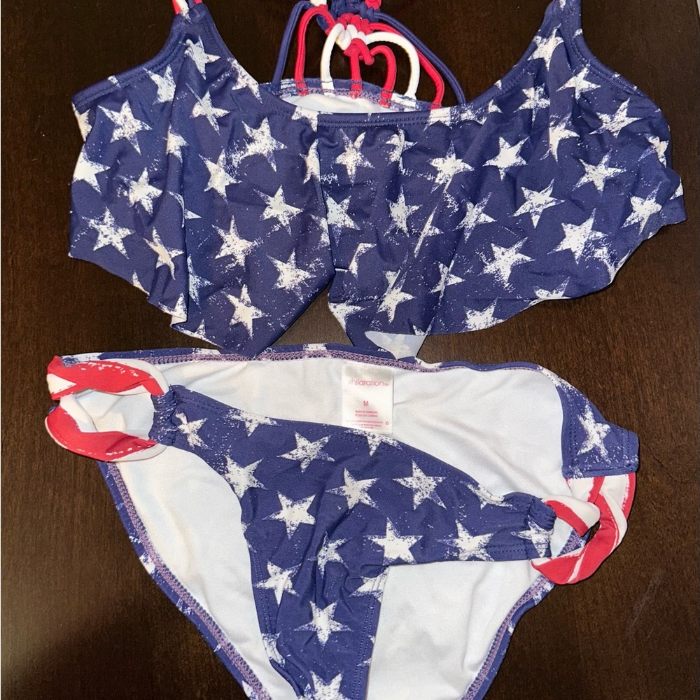 Xhilaration Red, White, and Blue Starry Swimsuit